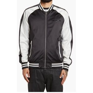 KARL LAGERFELD Paris Color Blocked Bomber Jacket